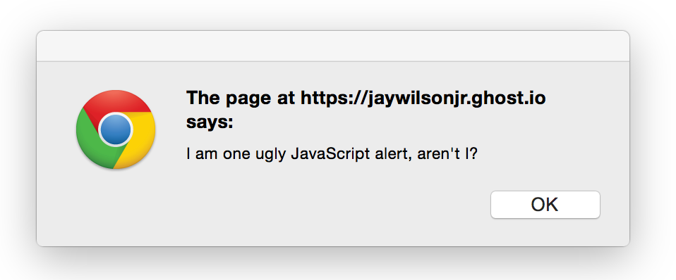 Ugly JavaScript Alert